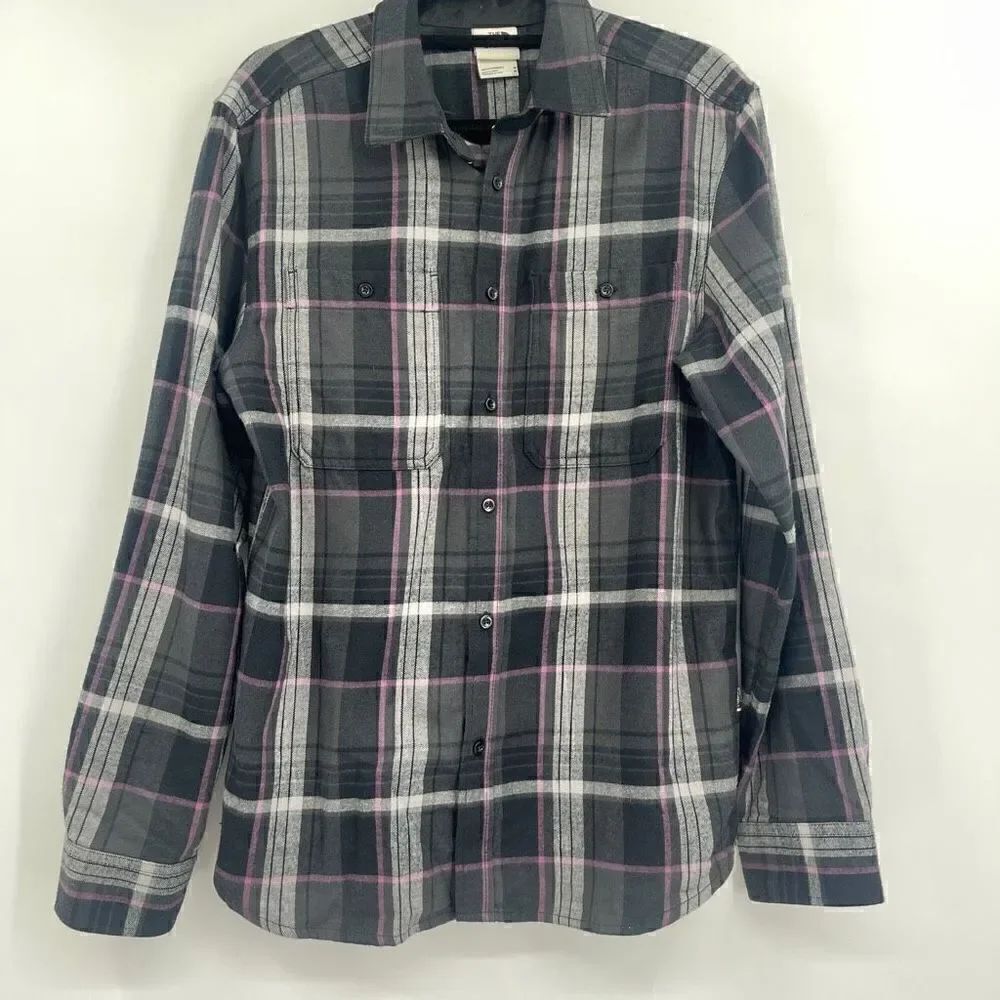 The North Face Fawn Grey Arroyo Flannel Casual Button-Down Shirt Size Medium